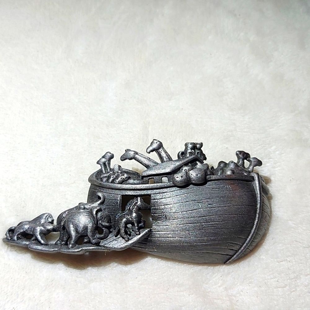 Vintage Signed Noah's Ark Brooch
